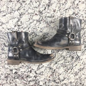 Frye short buckle booties